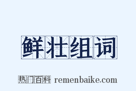 鲜壮组词是什么意思的图片